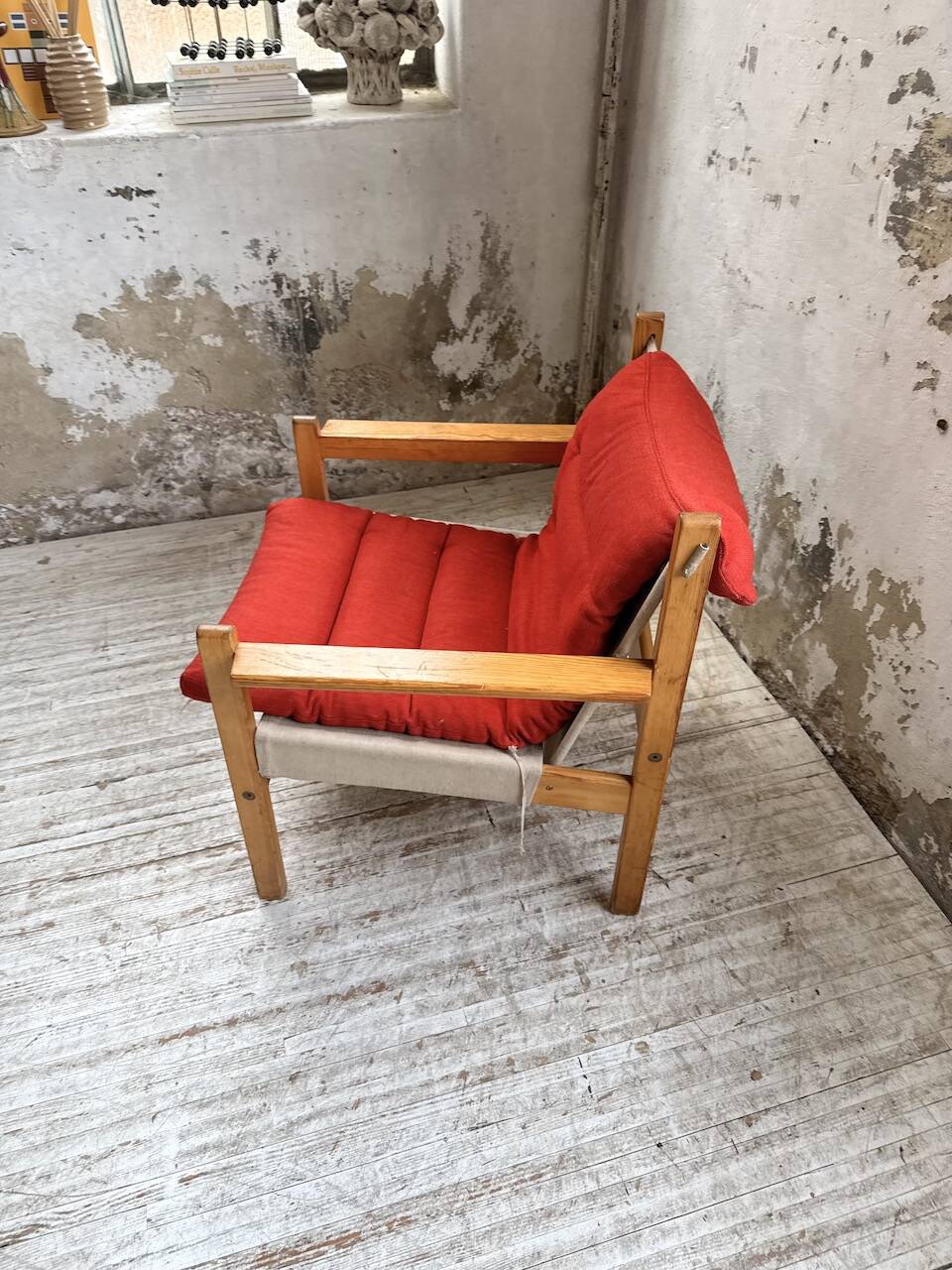 Safari chair in pine by Rold Rastad and Adolf Relling, 1960.