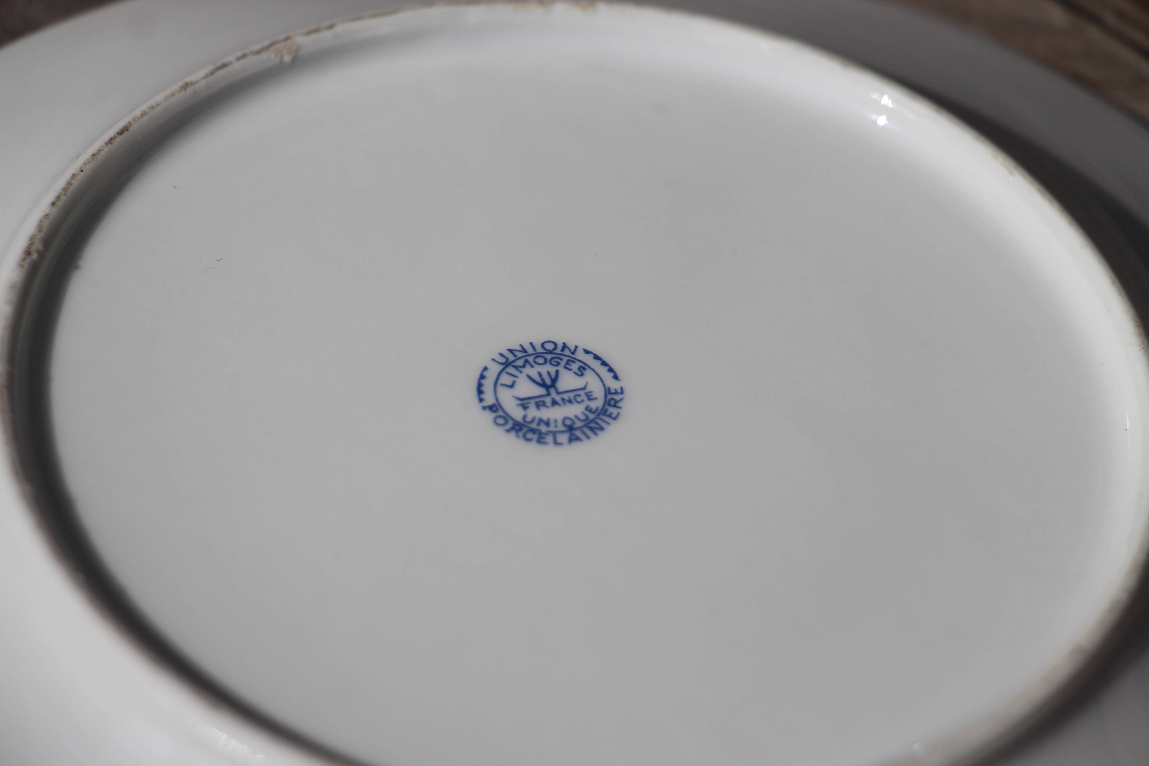 Assiettes à dessert en porcelaine de Limoges