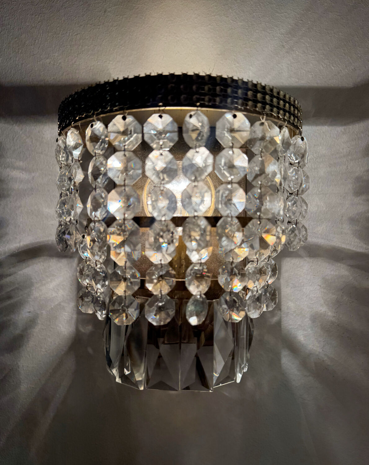 1970s brass pendant wall lights