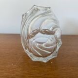 Antique Twisted Vase Cristal D'Arques Molded Glass Vintage