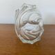 Antique Twisted Vase Cristal D'Arques Molded Glass Vintage
