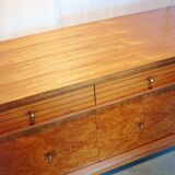 Scandinavian sideboard of blond wood and teak