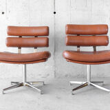 Pair of chairs - 1970 - Cognac