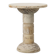 Carved alabaster pedestal with engraved figures, Italy ca. 1900