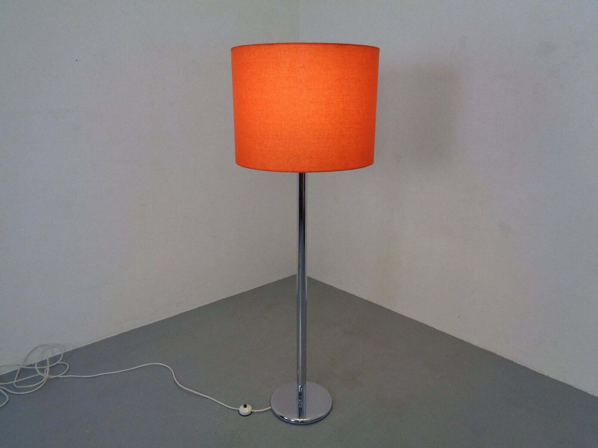 Large chrome-plated floor lamp from Staff, 1960s