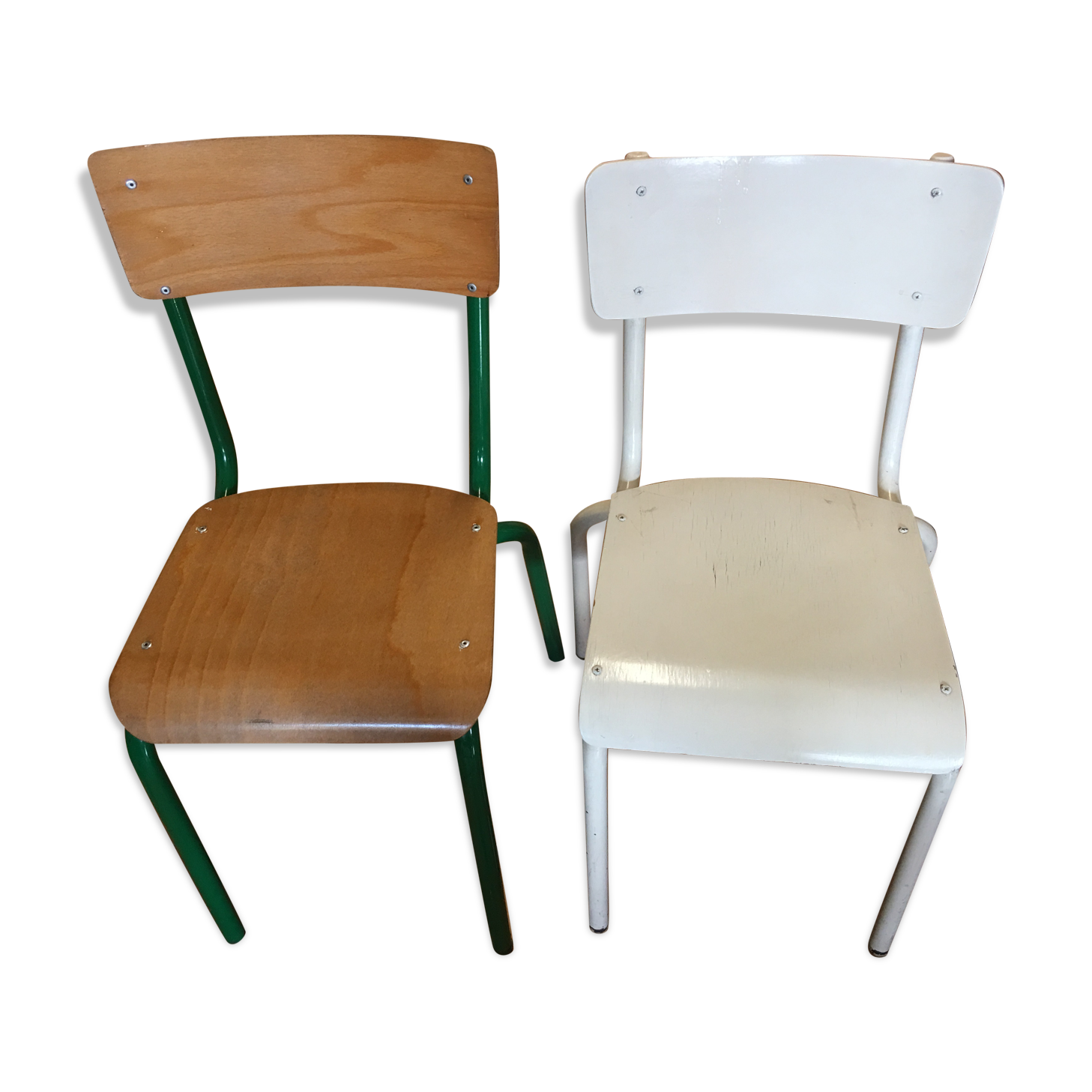 A pair of school Chair