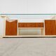 Vintage lacquer and burl wood credenza, 1980s