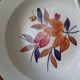Lot de 12 assiettes creuses vintage motif bordeaux caramel