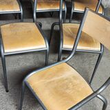 Six Mullca School Chairs 510 feet tapered