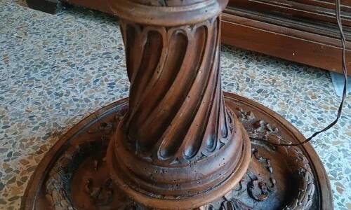 Large floor lamp, column, antique lamp from the early 19th century, Empire style.