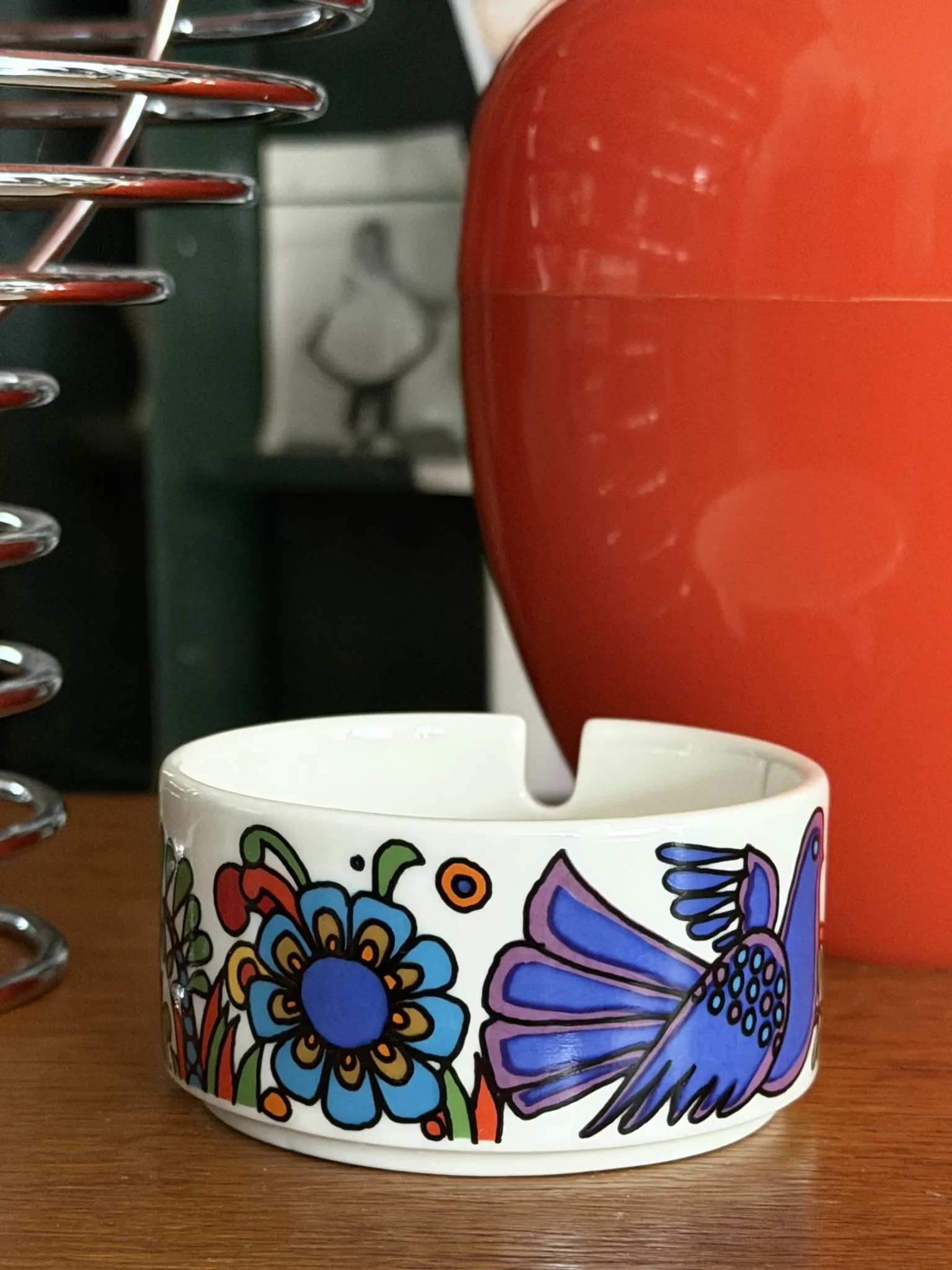 Vintage ceramic ashtray with "Acapulco" pattern – Villeroy & Boch