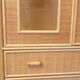 Rattan glass cabinet