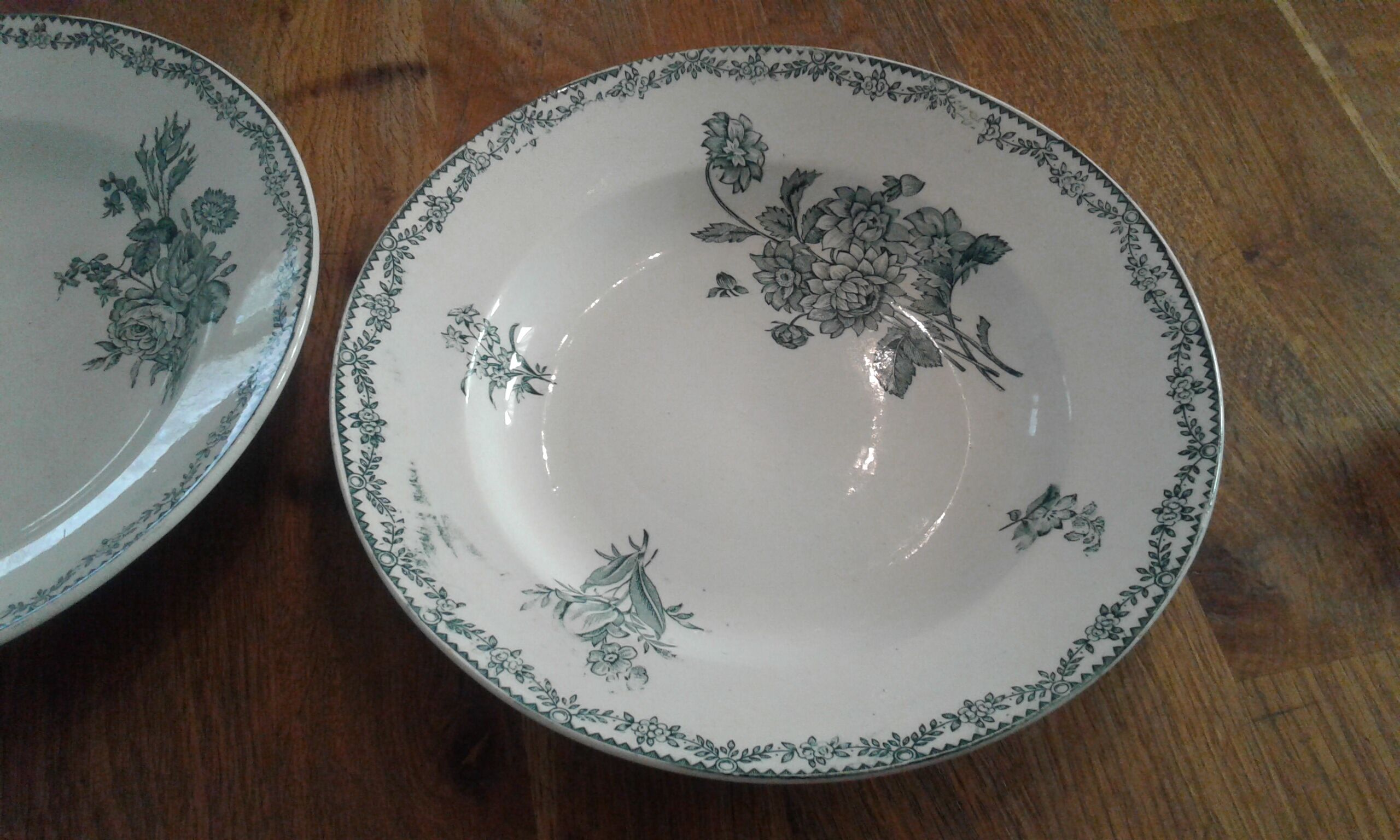 2 hollow plates. iron land . model bouquet