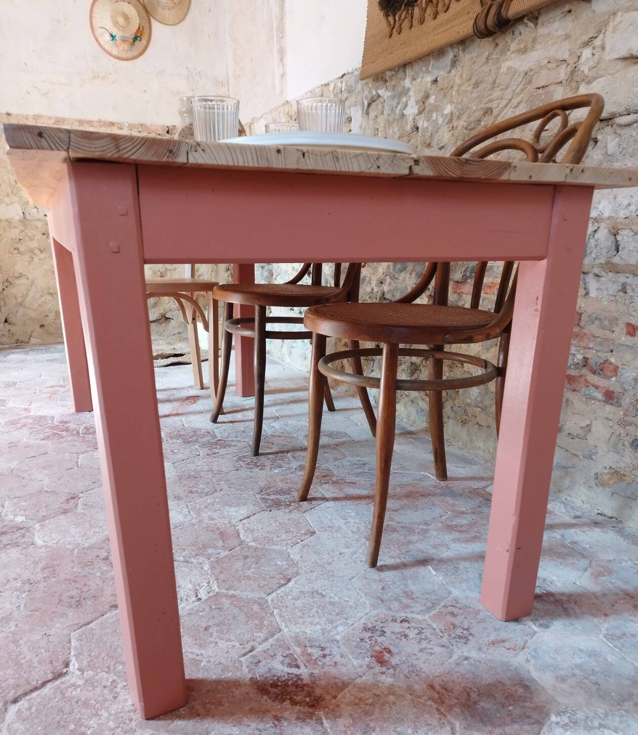 Terracotta farm table