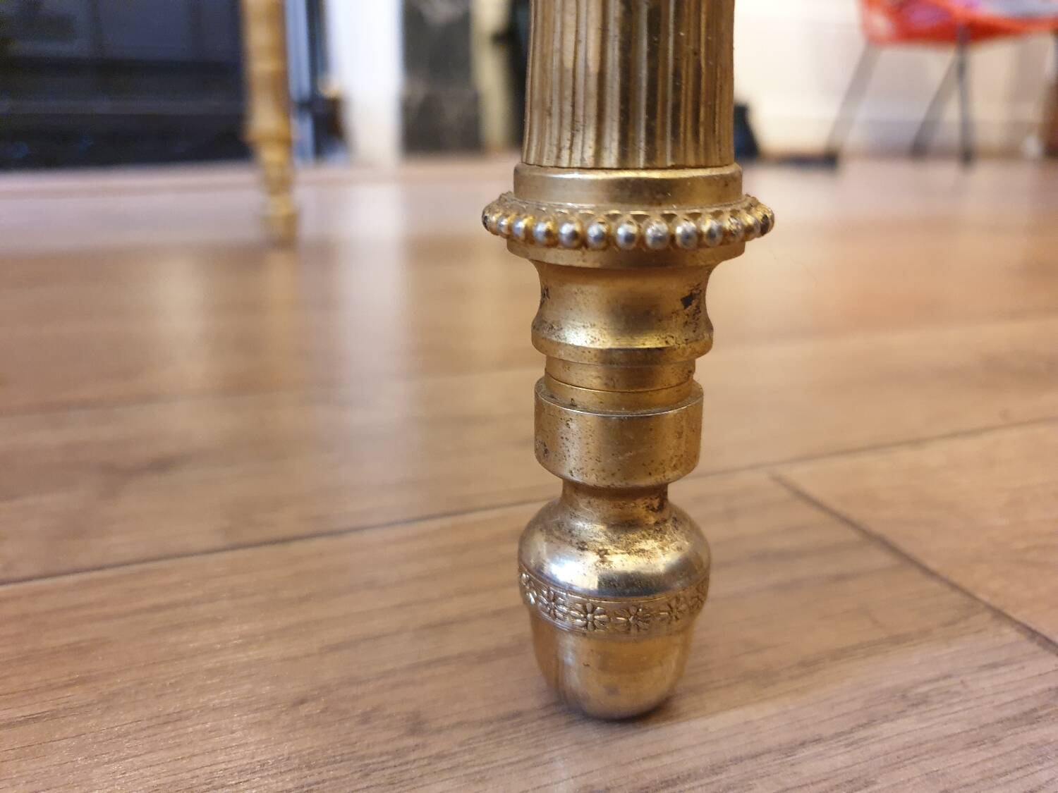 Louis XV marble and brass coffee table