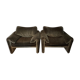 2 Maralunga chairs by Vico Magistretti for Cassina Italy