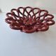 Vintage woven ceramic fruit bowl Barbotine Vallauris Mass style