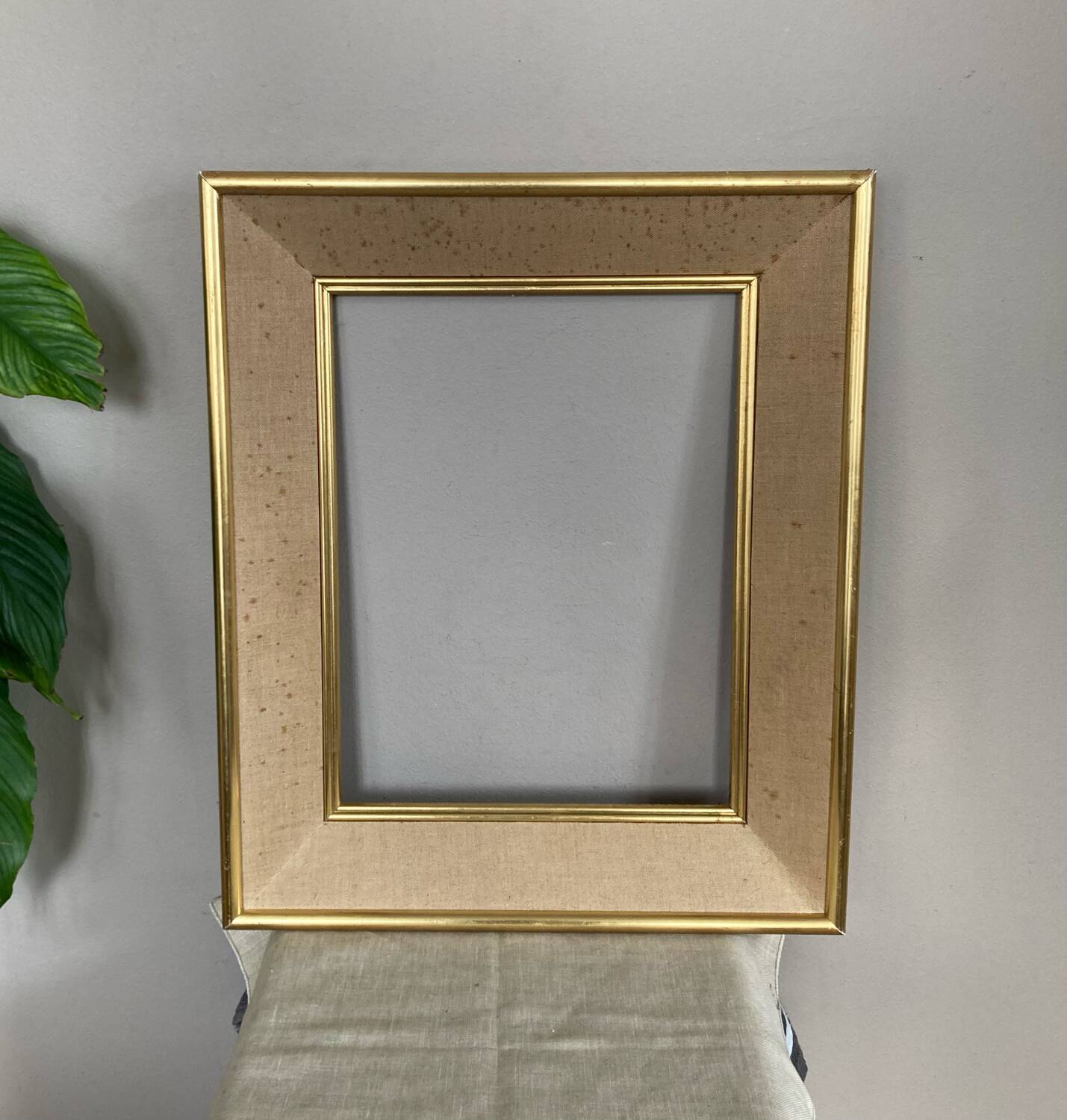 Frame in gilded wood and fabric 1950s/60s