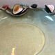 Paris ceramic dish with slip decoration, by Suzy Coste