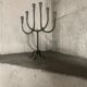 Brutalist six-light chandelier