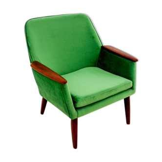 Fauteuil vert, Danemark, années 1960