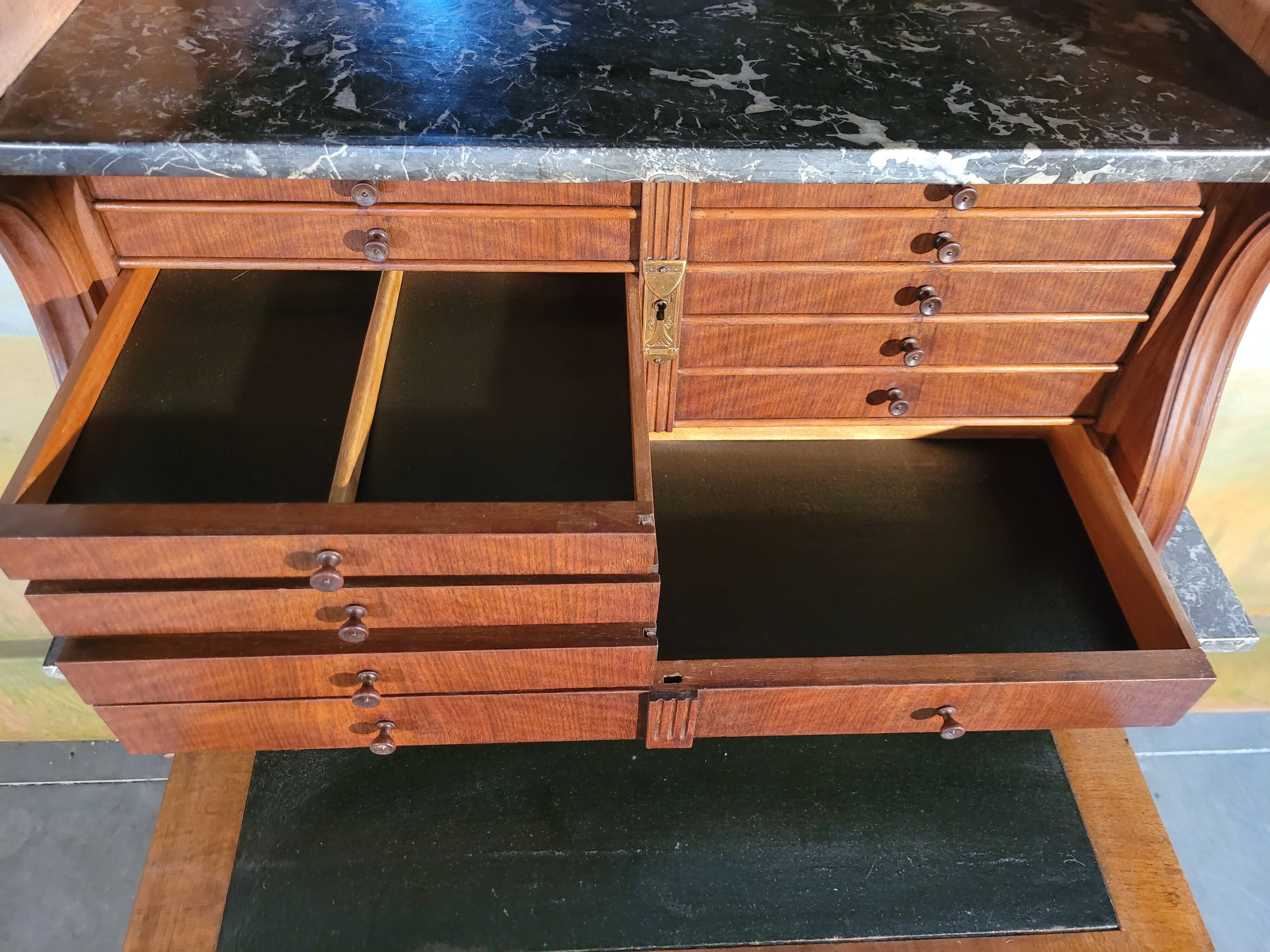 19th century two-body dentist's cabinet