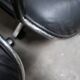 Black leather armchair by Charles Pollock for Knoll International