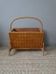 Vintage rattan bamboo magazine rack Scandinavian country decoration handmade woven