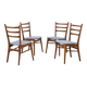 Ensemble de 4 chaises scandinaves, années 1960
