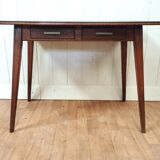 Vintage desk feet compass solid oak