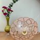 Vintage mother-of-pearl and brass lampshade pendant light