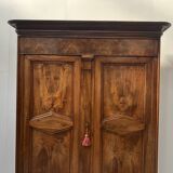 Napoleon III style wardrobe in solid walnut, 19th century