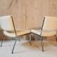 Paire de chauffeuses vintage