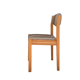Suite of 4 chairs self beech brass and wool 1960