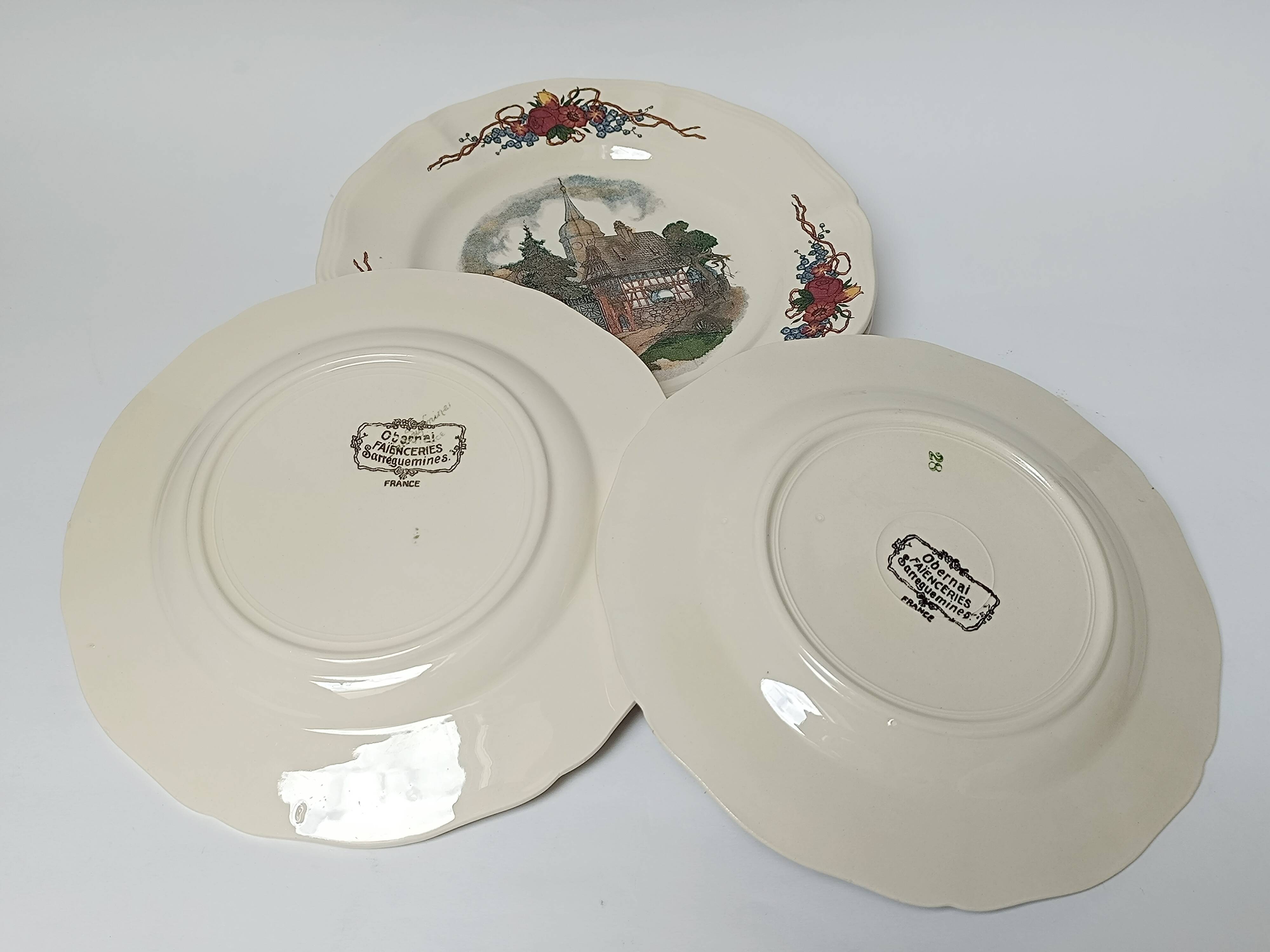 Assiettes à dessert Sarreguemines Obernai