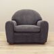 Grey velour armchair, Italian design, 1980s, production: Italy