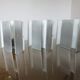 Series of 3 aluminum wall lamps, modernist, minimalist 70s