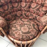 Vintage wicker rattan chair, 60s-70s