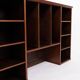Wall-hung bookcase - hand-polished mahogany - shelf sections - 1890s