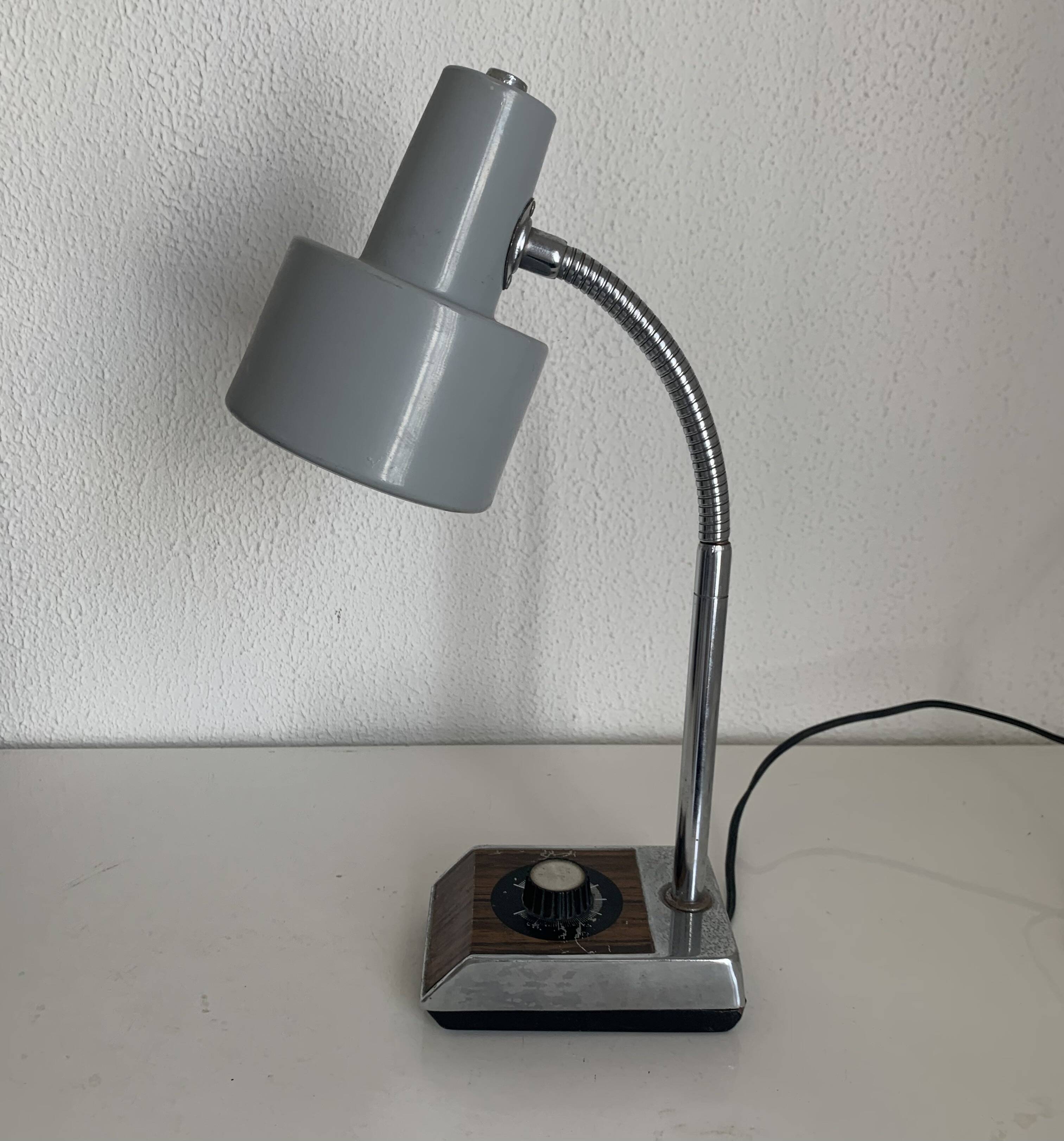 Vintage 1970s desk bedside lamp dimmer Chiely engineer - 40 cm