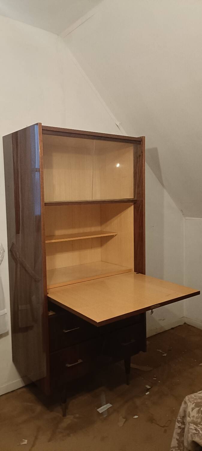 Secrétaire an 60 vernis, vintage
