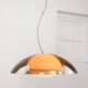 Lampe Space Age en forme d'ovni marron rare de Guzzini, années 1970