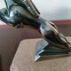 Pair of Gazelles bookends Hippolyte Moreau, signed - Spelter, marble