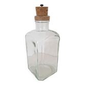 Glass bottle and cork stopper