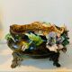 Cache pot, jardinière Napoleon III époque XIXe en barbotine et bronze