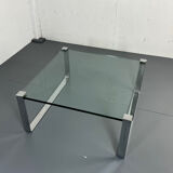 Chrome Steel and Glass Modernist Schmitt Draenert Coffee Table, 1970s