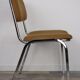 Suite of 6 chrome and tweed chairs 50