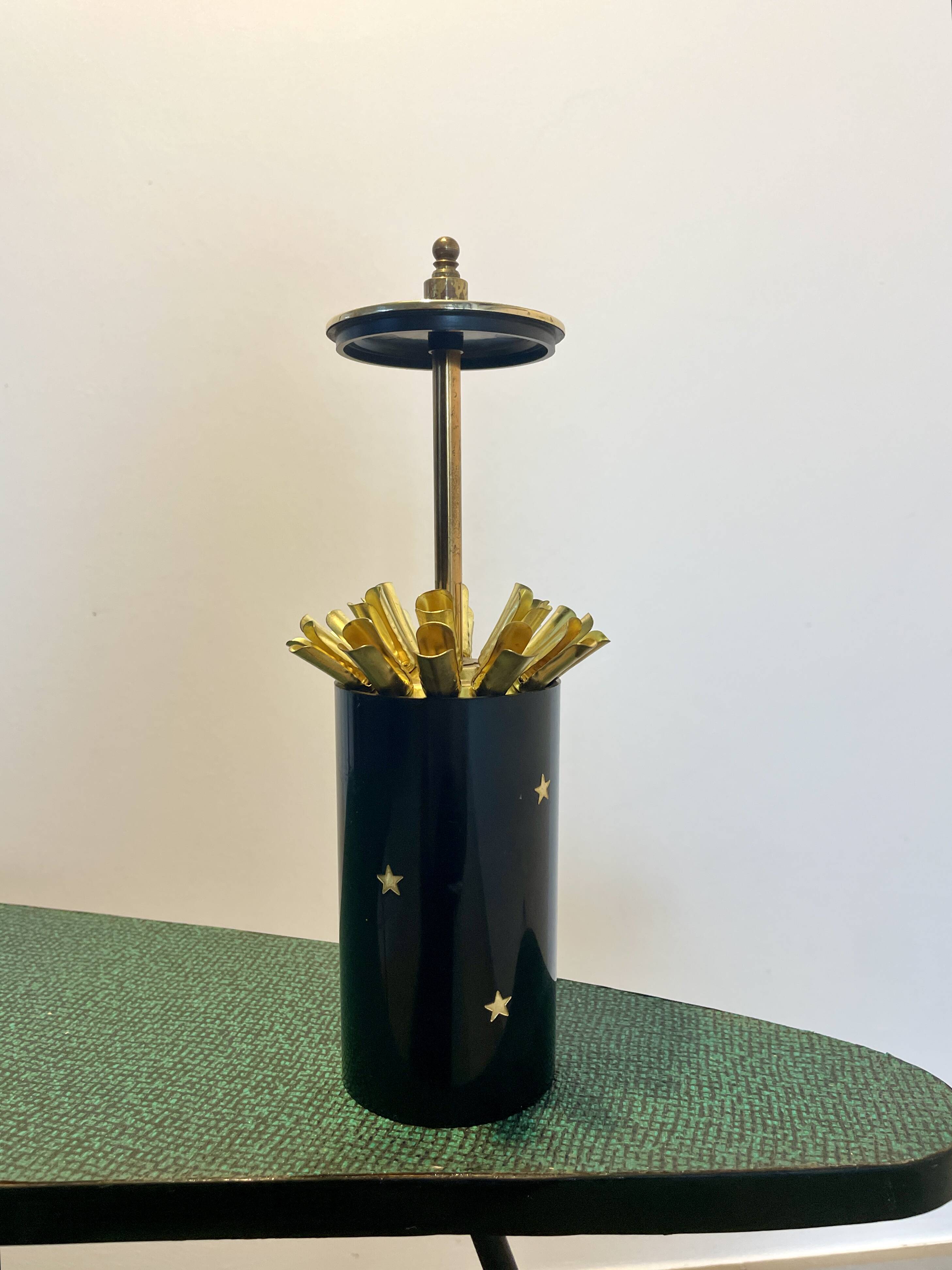 Brass and Bakelite cigarette dispenser