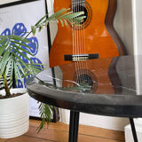 Black marble table