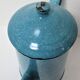 Mid-20th century speckled blue enameled sheet metal coffee maker
